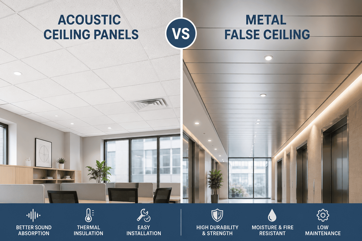 Acoustic & Metal false ceiling