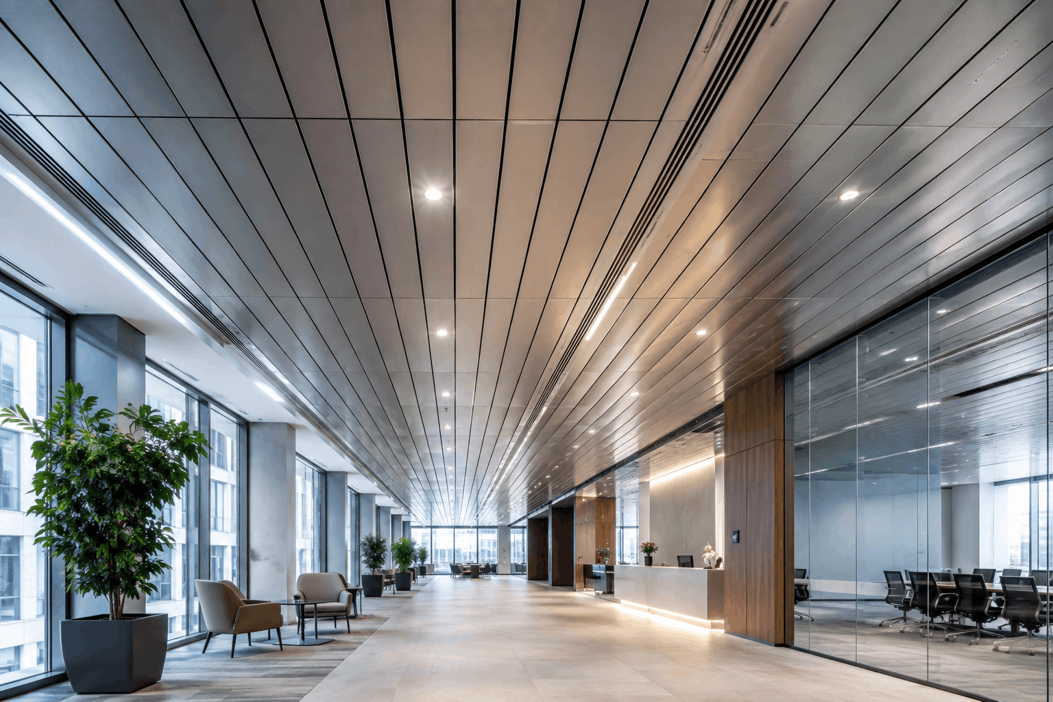 Benefits, Applications of Metal Ceilings and Why it’s the Future of Commercial Interiors